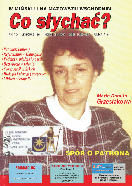 Okładka gazety Co słychać? - nr 11 (15) 1996